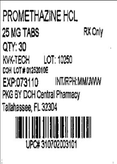 25mg Label (Promethazine 25mg(kvk))